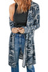 Print Colorblock Long Cardigan